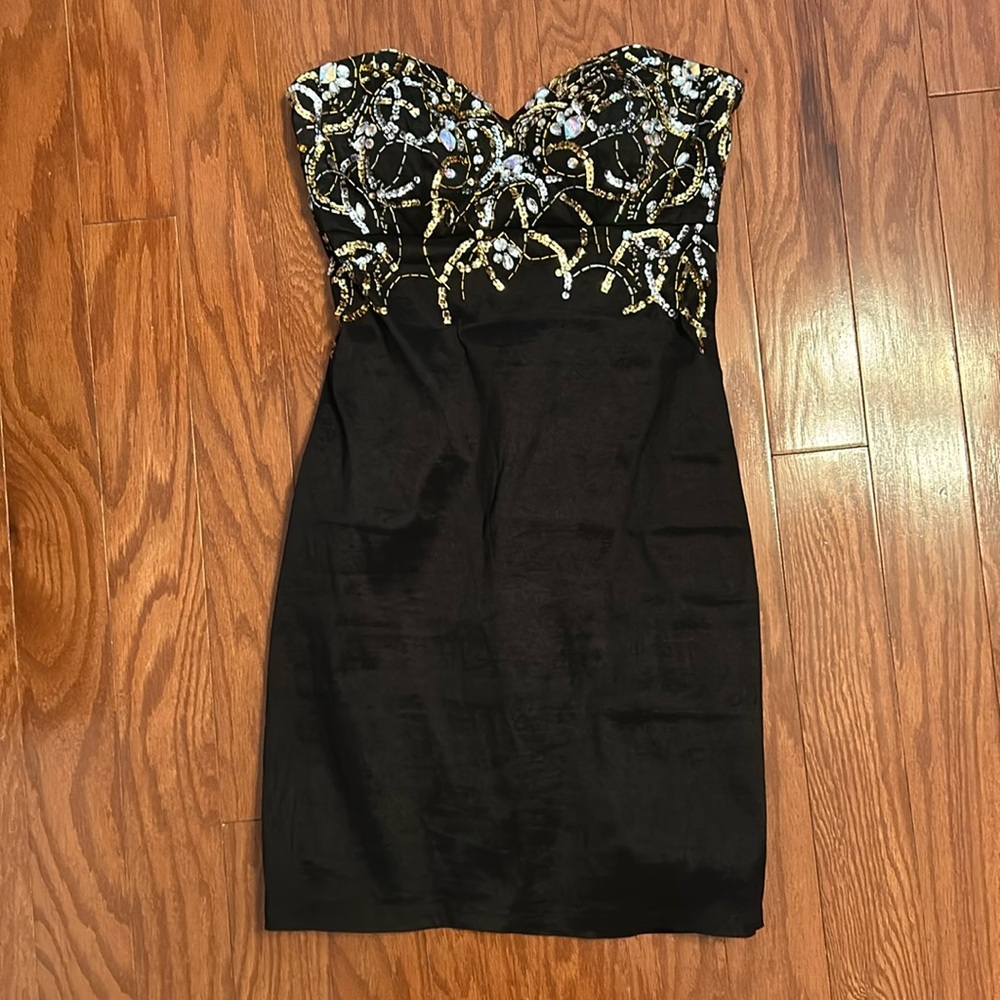 Homecoming Sequence Black Dress